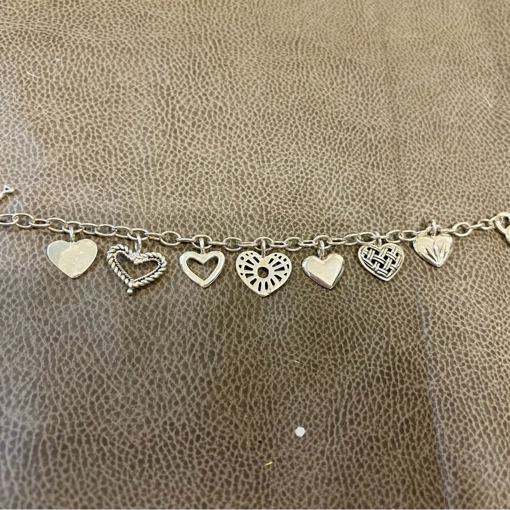 Silver Heart Charm Bracelet